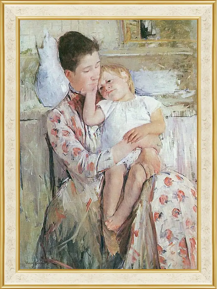 Картина в раме - Emmie and Her Child. Кэссетт (Кассатт) Мэри Стивенсон