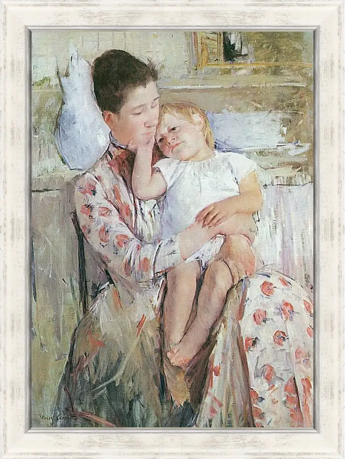 Картина в раме - Emmie and Her Child. Кэссетт (Кассатт) Мэри Стивенсон