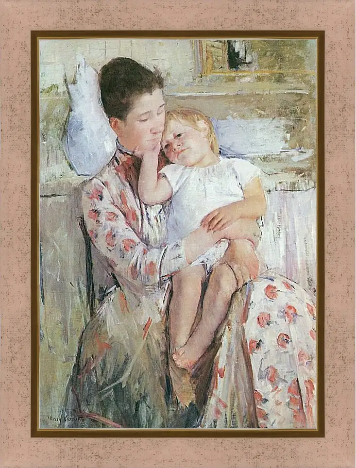 Картина в раме - Emmie and Her Child. Кэссетт (Кассатт) Мэри Стивенсон