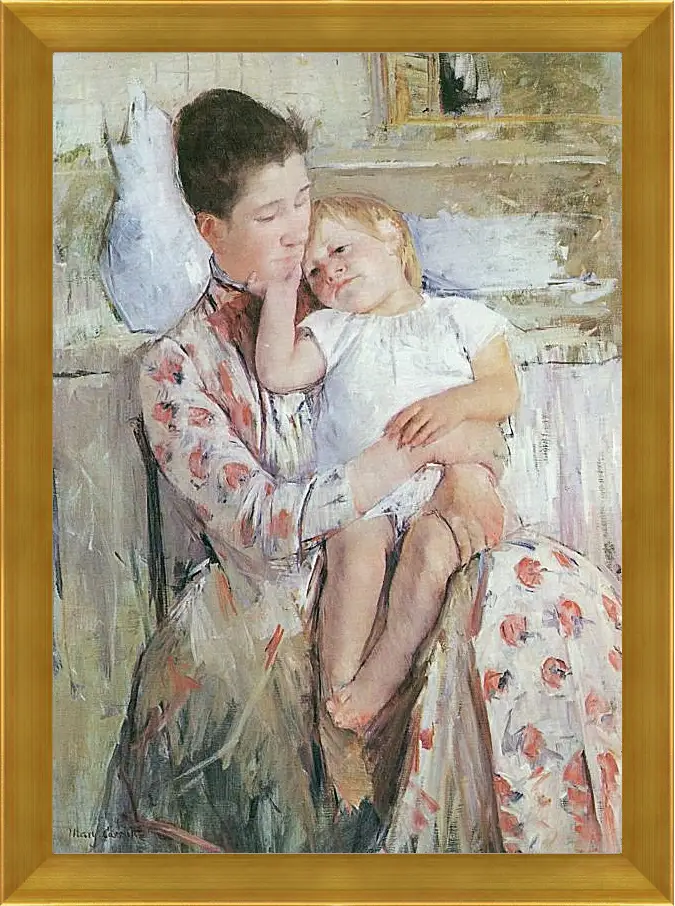 Картина в раме - Emmie and Her Child. Кэссетт (Кассатт) Мэри Стивенсон