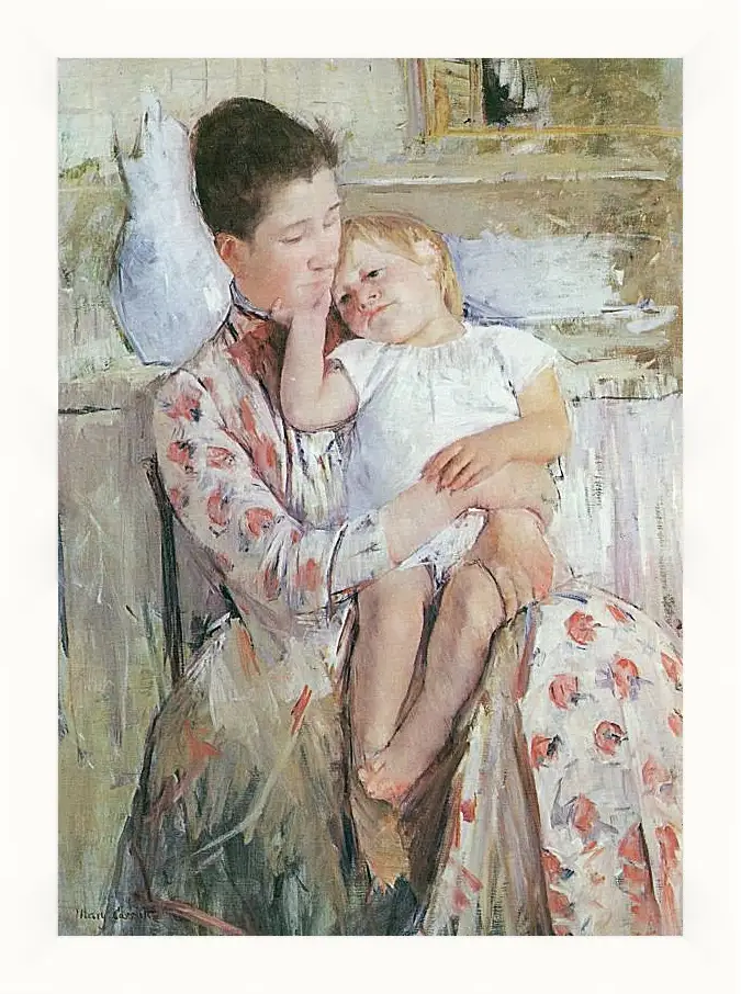 Картина в раме - Emmie and Her Child. Кэссетт (Кассатт) Мэри Стивенсон