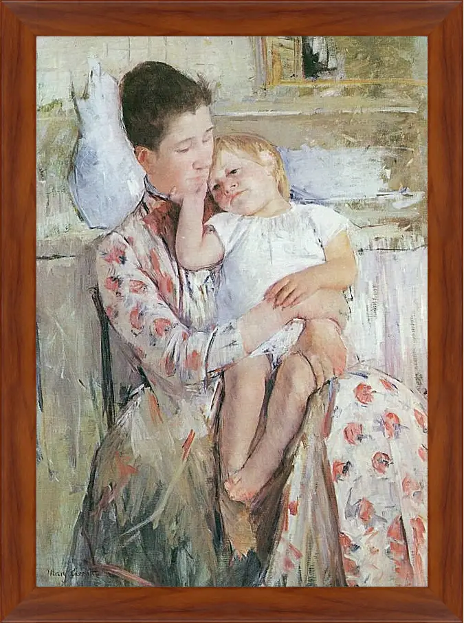 Картина в раме - Emmie and Her Child. Кэссетт (Кассатт) Мэри Стивенсон