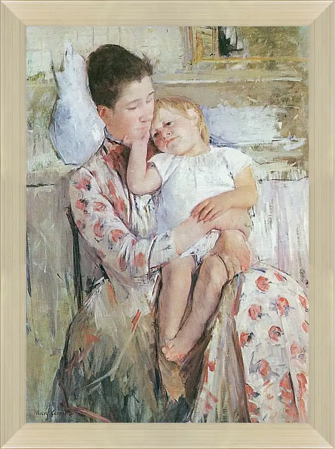 Картина в раме - Emmie and Her Child. Кэссетт (Кассатт) Мэри Стивенсон