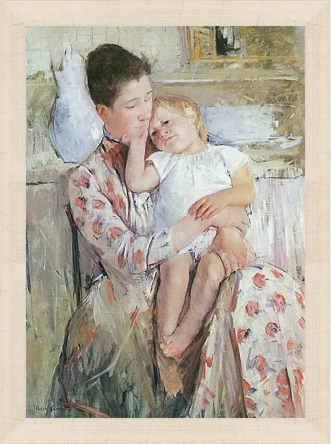 Картина в раме - Emmie and Her Child. Кэссетт (Кассатт) Мэри Стивенсон