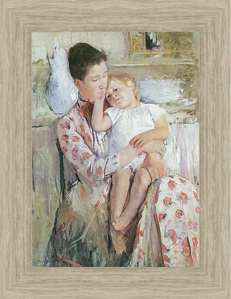 Картина в раме - Emmie and Her Child. Кэссетт (Кассатт) Мэри Стивенсон