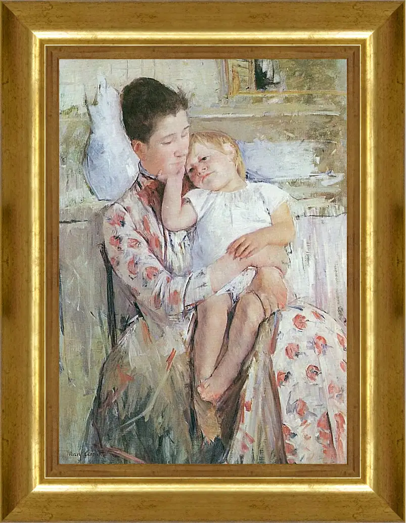 Картина в раме - Emmie and Her Child. Кэссетт (Кассатт) Мэри Стивенсон