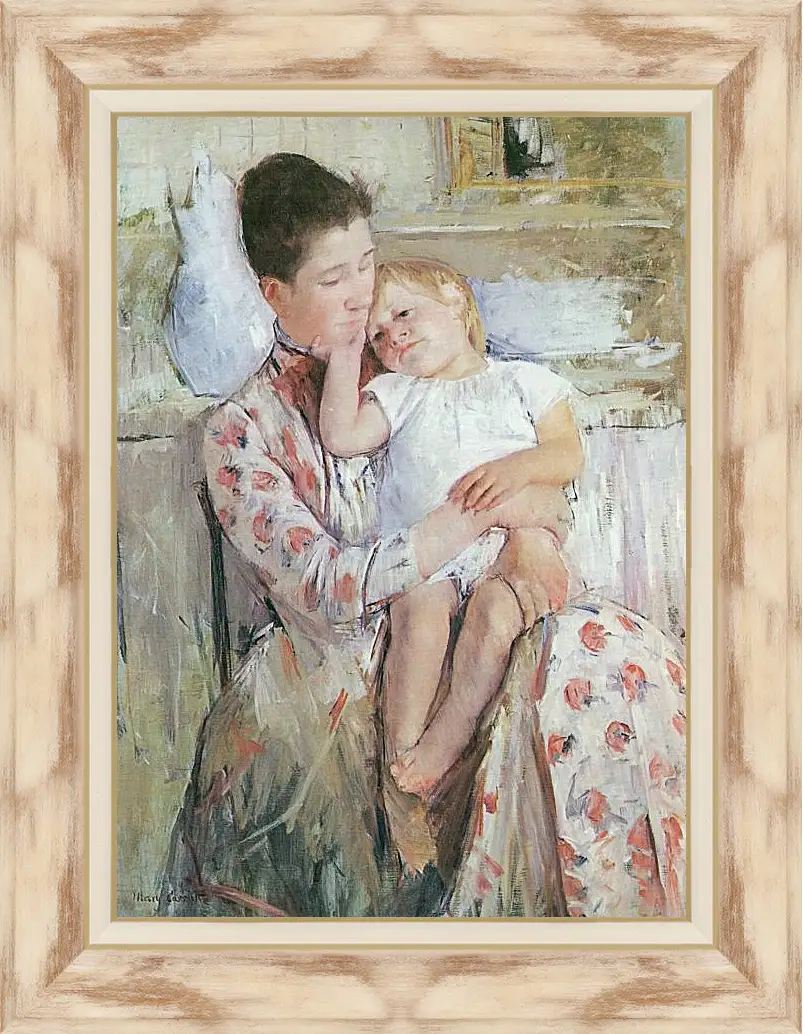 Картина в раме - Emmie and Her Child. Кэссетт (Кассатт) Мэри Стивенсон