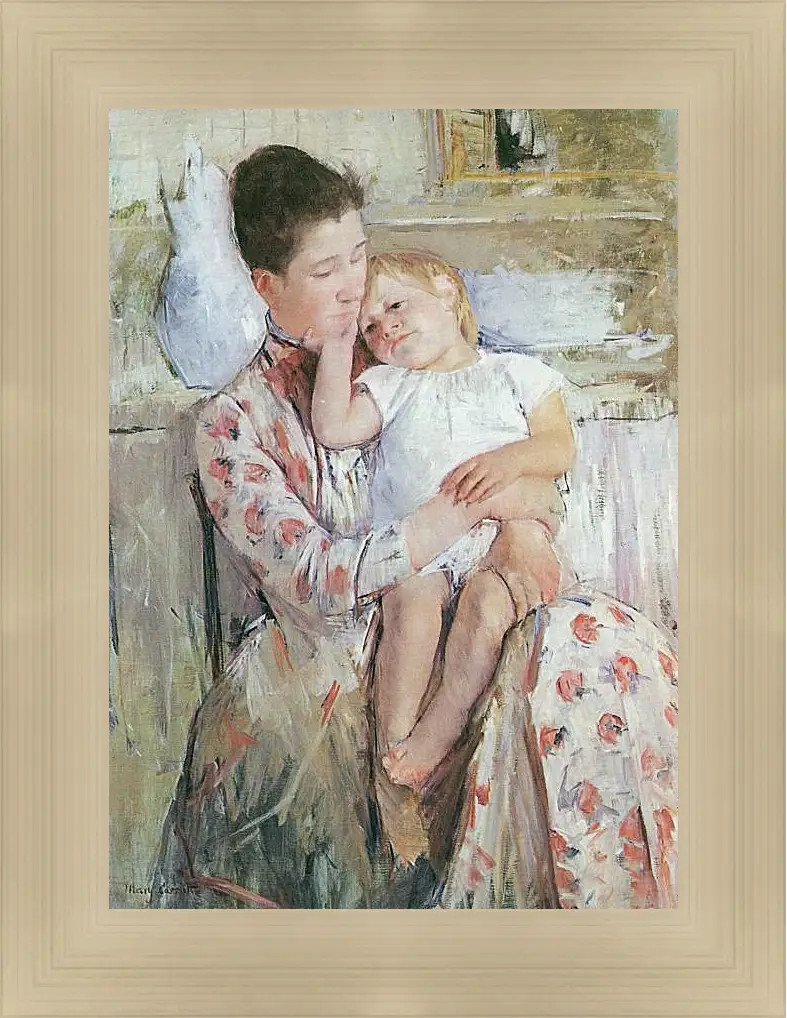 Картина в раме - Emmie and Her Child. Кэссетт (Кассатт) Мэри Стивенсон