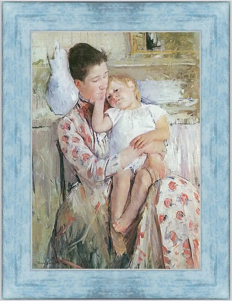 Картина в раме - Emmie and Her Child. Кэссетт (Кассатт) Мэри Стивенсон