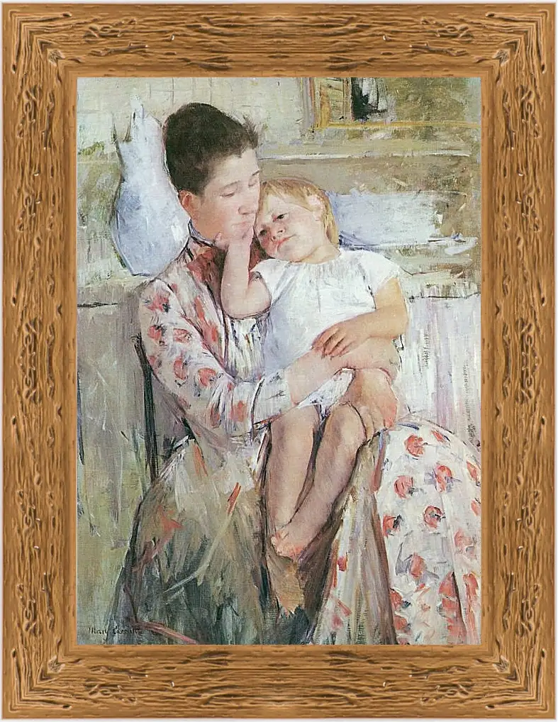 Картина в раме - Emmie and Her Child. Кэссетт (Кассатт) Мэри Стивенсон
