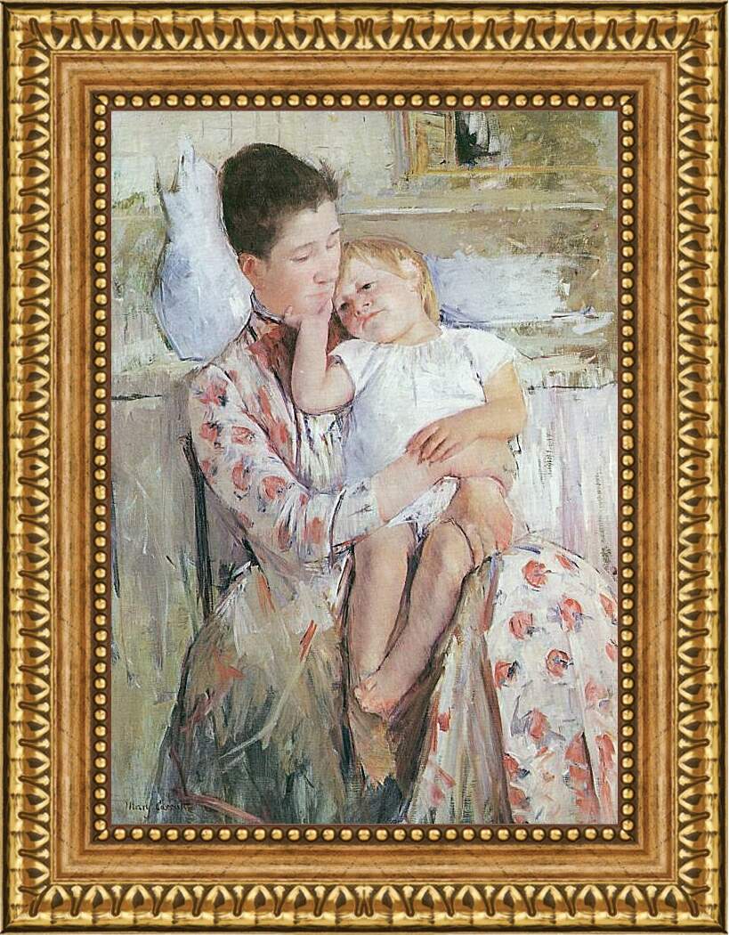 Картина в раме - Emmie and Her Child. Кэссетт (Кассатт) Мэри Стивенсон