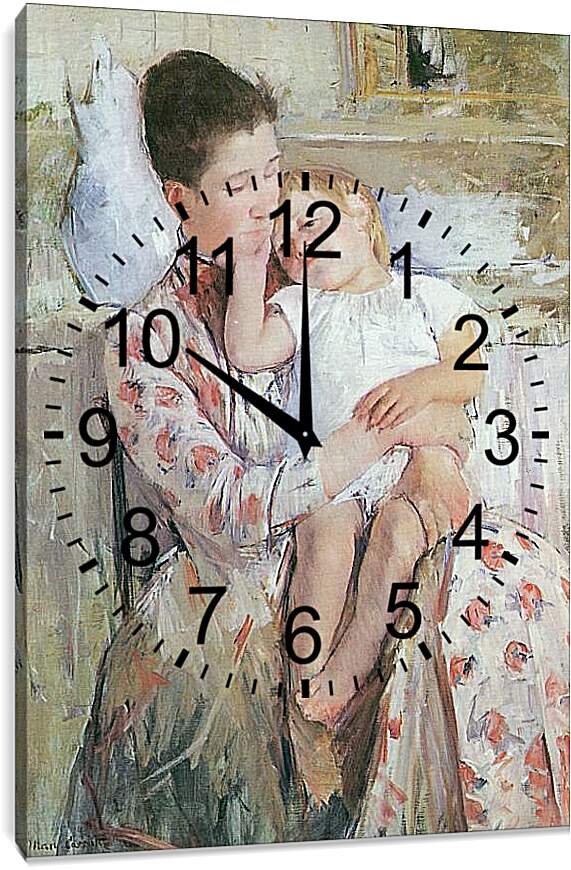 Часы картина - Emmie and Her Child. Кэссетт (Кассатт) Мэри Стивенсон