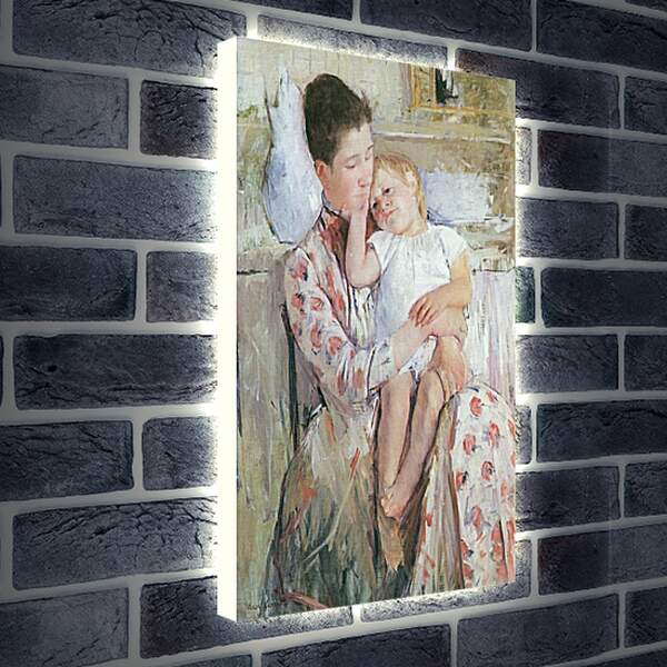 Лайтбокс световая панель - Emmie and Her Child. Кэссетт (Кассатт) Мэри Стивенсон