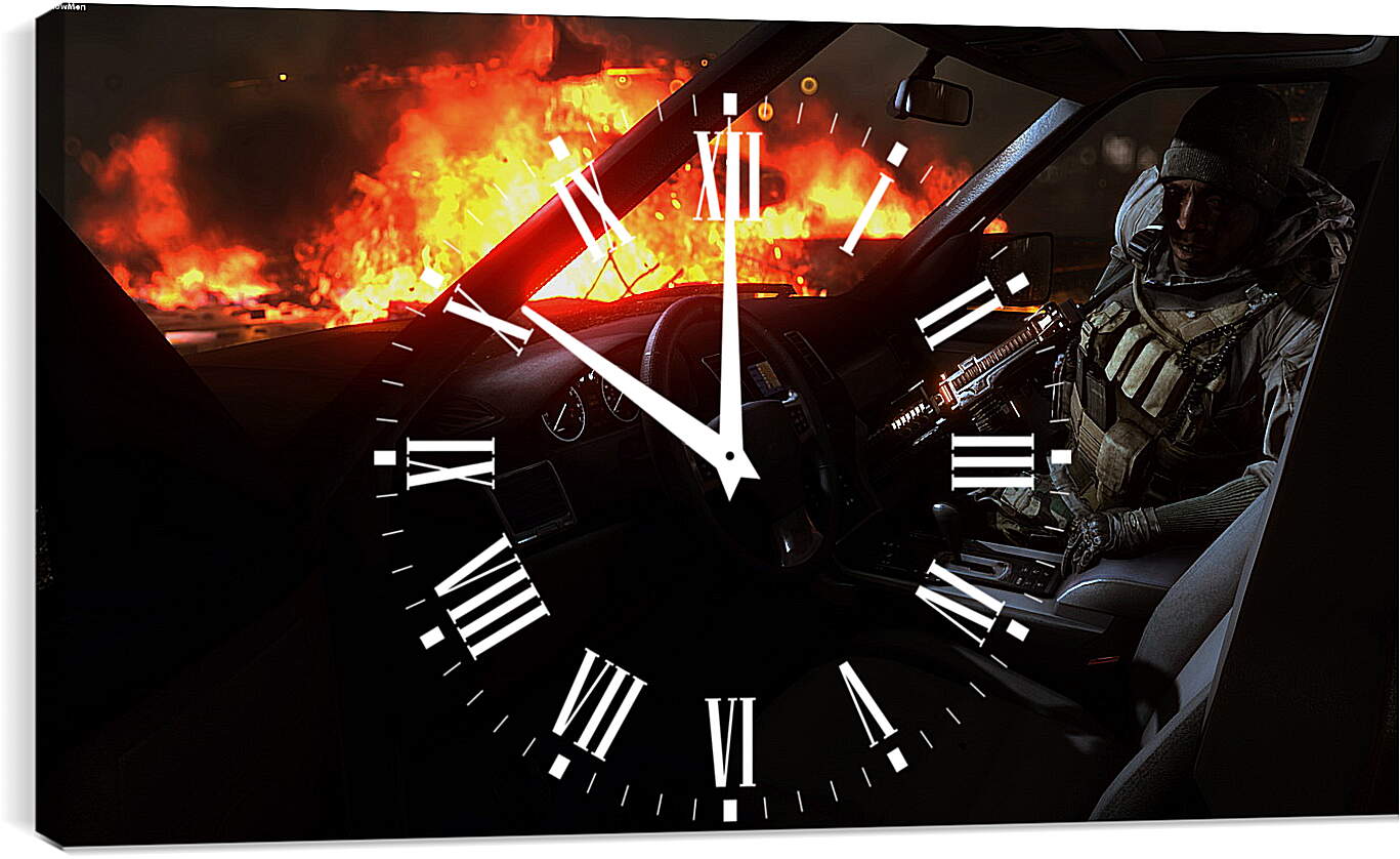 Часы картина - Battlefield 4
