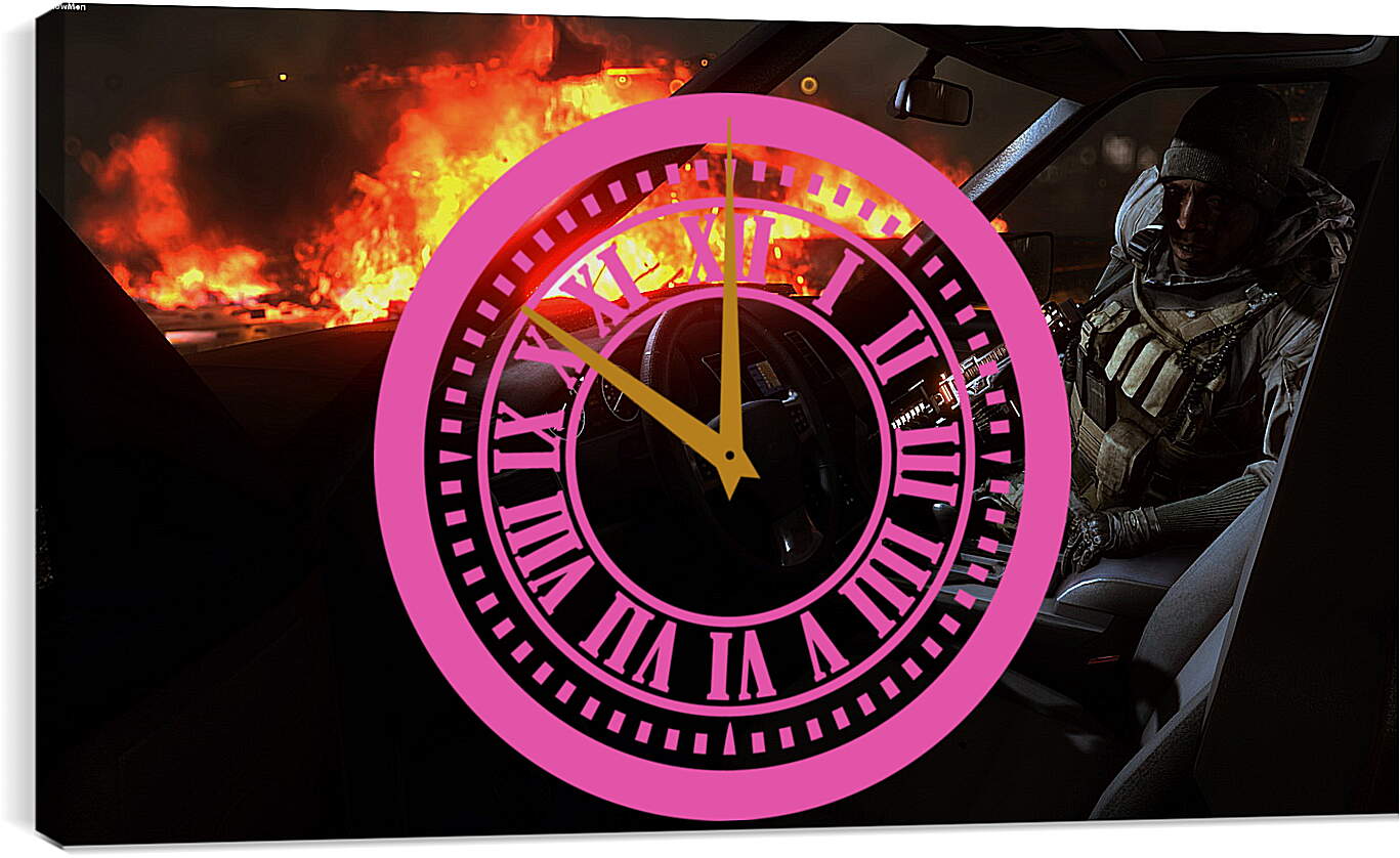 Часы картина - Battlefield 4
