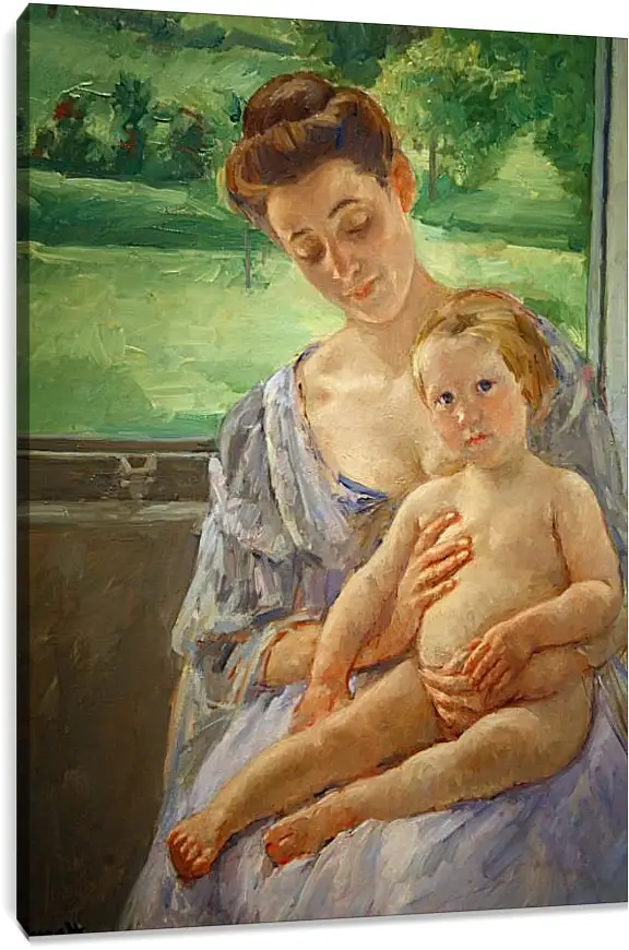 Постер и плакат - Mother and Child in the Conservatory. Кэссетт (Кассатт) Мэри Стивенсон