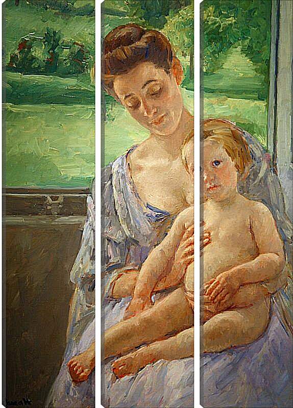 Модульная картина - Mother and Child in the Conservatory. Кэссетт (Кассатт) Мэри Стивенсон