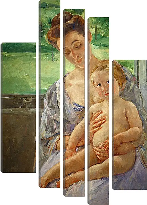 Модульная картина - Mother and Child in the Conservatory. Кэссетт (Кассатт) Мэри Стивенсон