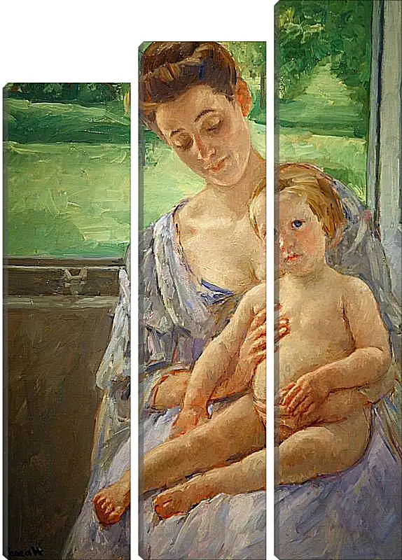 Модульная картина - Mother and Child in the Conservatory. Кэссетт (Кассатт) Мэри Стивенсон