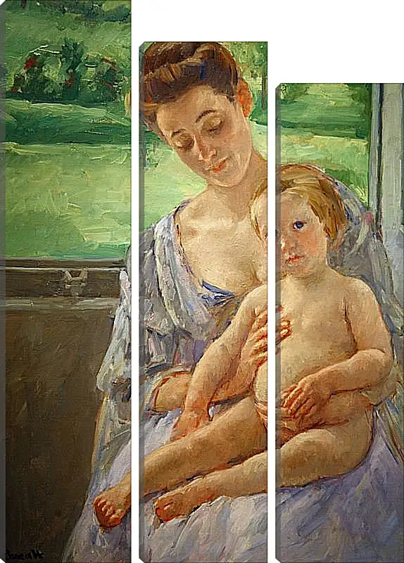 Модульная картина - Mother and Child in the Conservatory. Кэссетт (Кассатт) Мэри Стивенсон