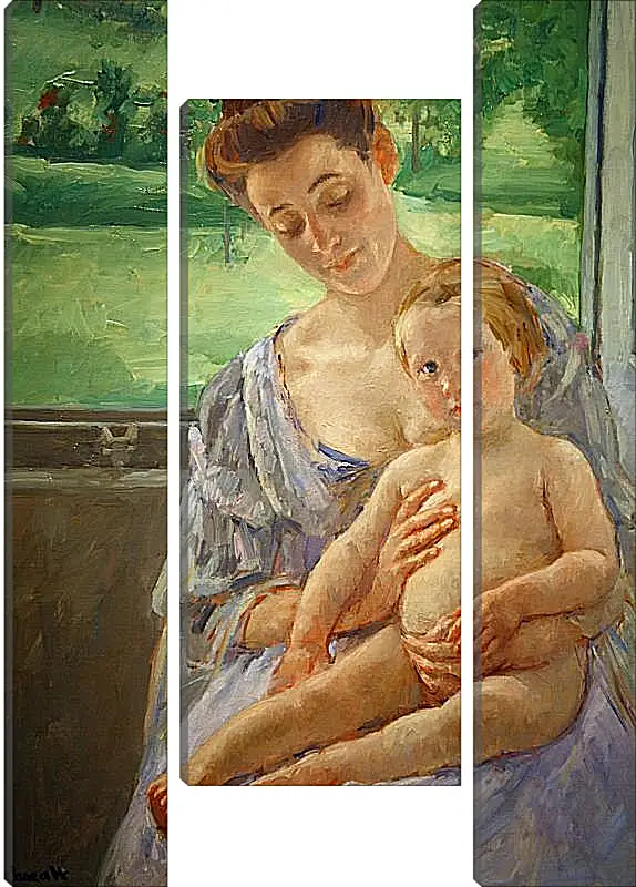 Модульная картина - Mother and Child in the Conservatory. Кэссетт (Кассатт) Мэри Стивенсон