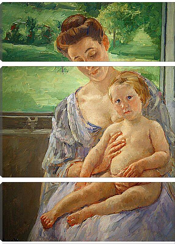 Модульная картина - Mother and Child in the Conservatory. Кэссетт (Кассатт) Мэри Стивенсон