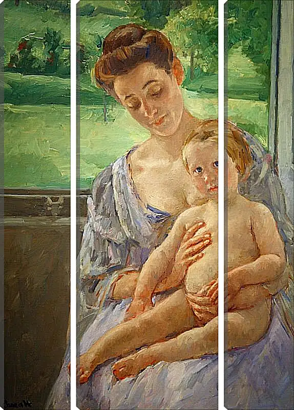 Модульная картина - Mother and Child in the Conservatory. Кэссетт (Кассатт) Мэри Стивенсон