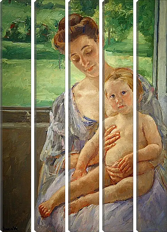Модульная картина - Mother and Child in the Conservatory. Кэссетт (Кассатт) Мэри Стивенсон