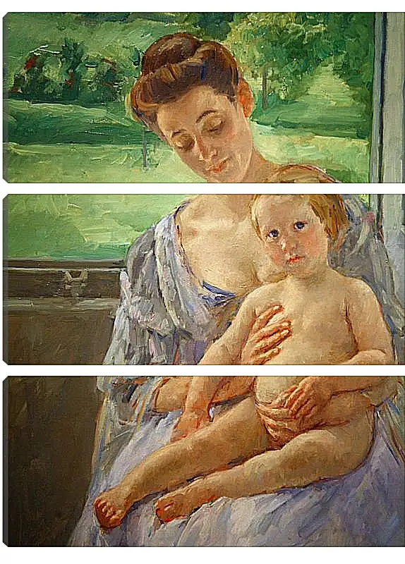 Модульная картина - Mother and Child in the Conservatory. Кэссетт (Кассатт) Мэри Стивенсон