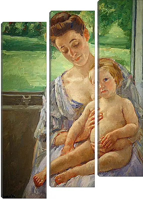 Модульная картина - Mother and Child in the Conservatory. Кэссетт (Кассатт) Мэри Стивенсон