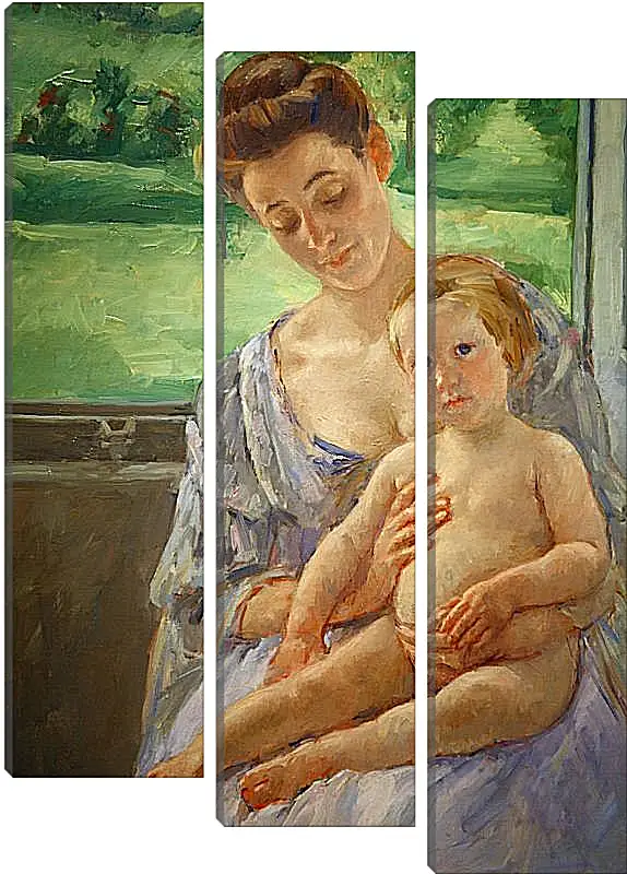 Модульная картина - Mother and Child in the Conservatory. Кэссетт (Кассатт) Мэри Стивенсон