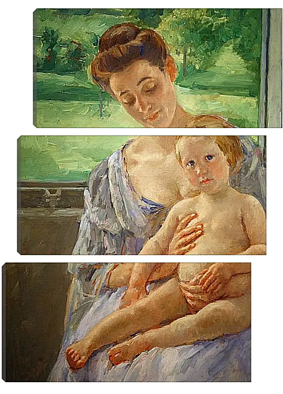 Модульная картина - Mother and Child in the Conservatory. Кэссетт (Кассатт) Мэри Стивенсон