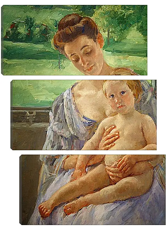 Модульная картина - Mother and Child in the Conservatory. Кэссетт (Кассатт) Мэри Стивенсон