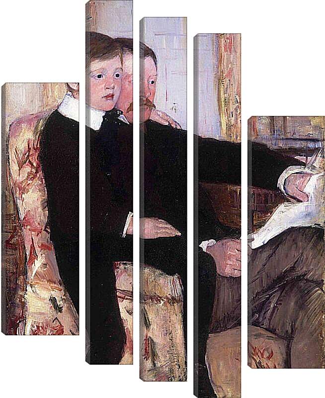 Модульная картина - Portrait of Alexander J. Cassat and His Son Robert Kelso Cassatt. Кэссетт (Кассатт) Мэри Стивенсон