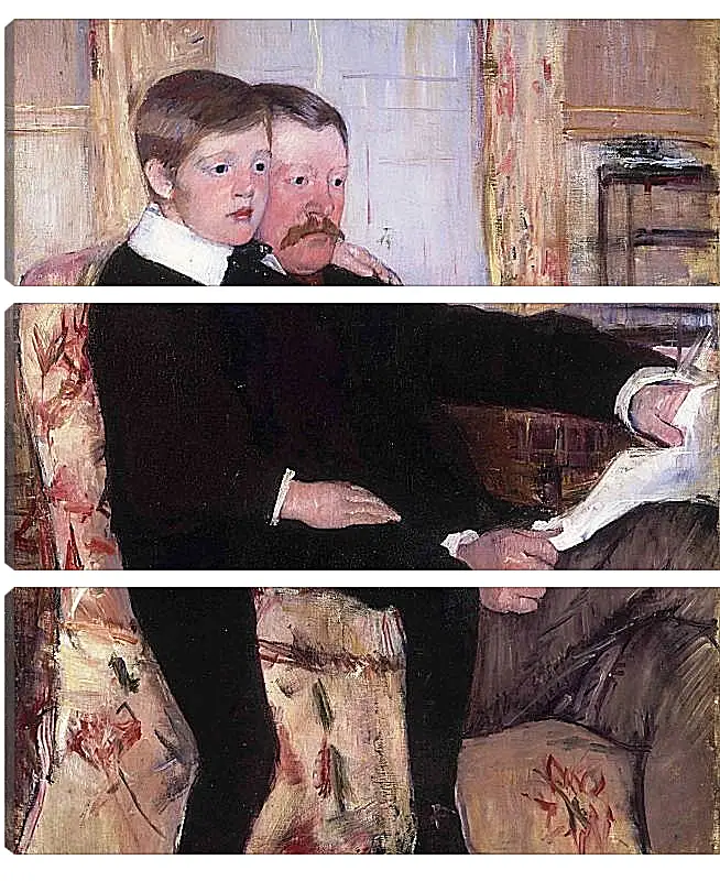 Модульная картина - Portrait of Alexander J. Cassat and His Son Robert Kelso Cassatt. Кэссетт (Кассатт) Мэри Стивенсон