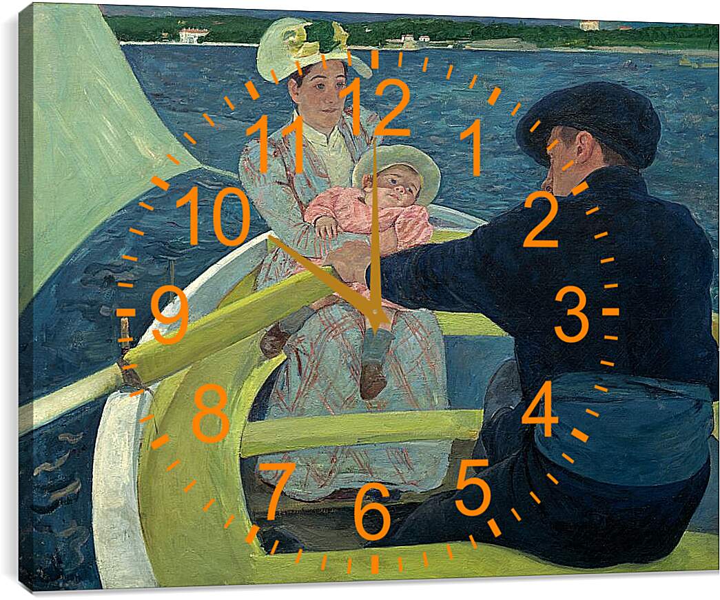 Часы картина - The Boating Party. Кэссетт (Кассатт) Мэри Стивенсон