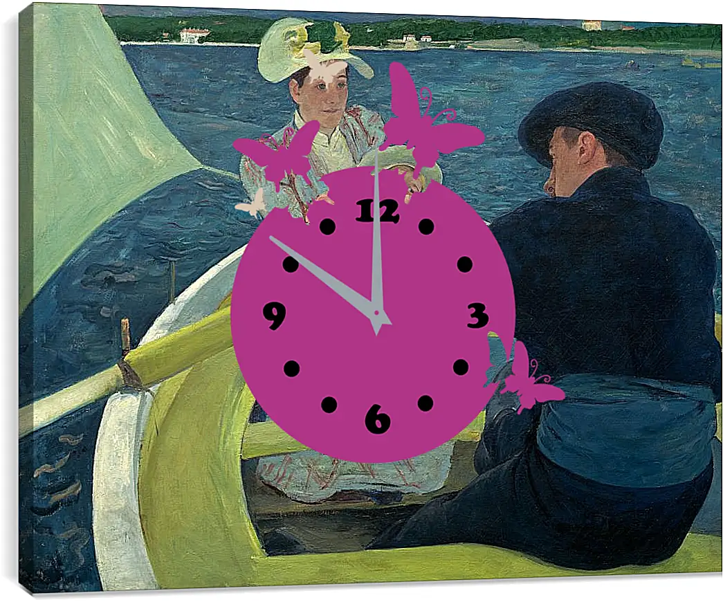 Часы картина - The Boating Party. Кэссетт (Кассатт) Мэри Стивенсон