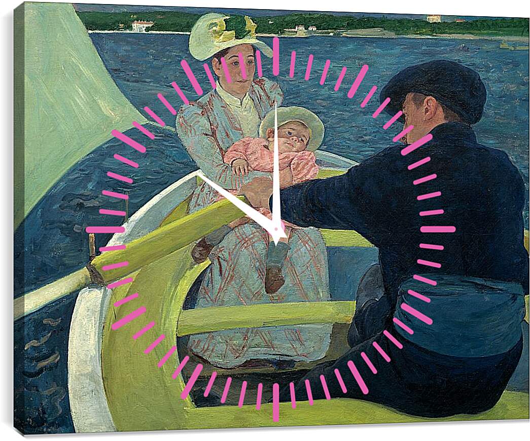 Часы картина - The Boating Party. Кэссетт (Кассатт) Мэри Стивенсон