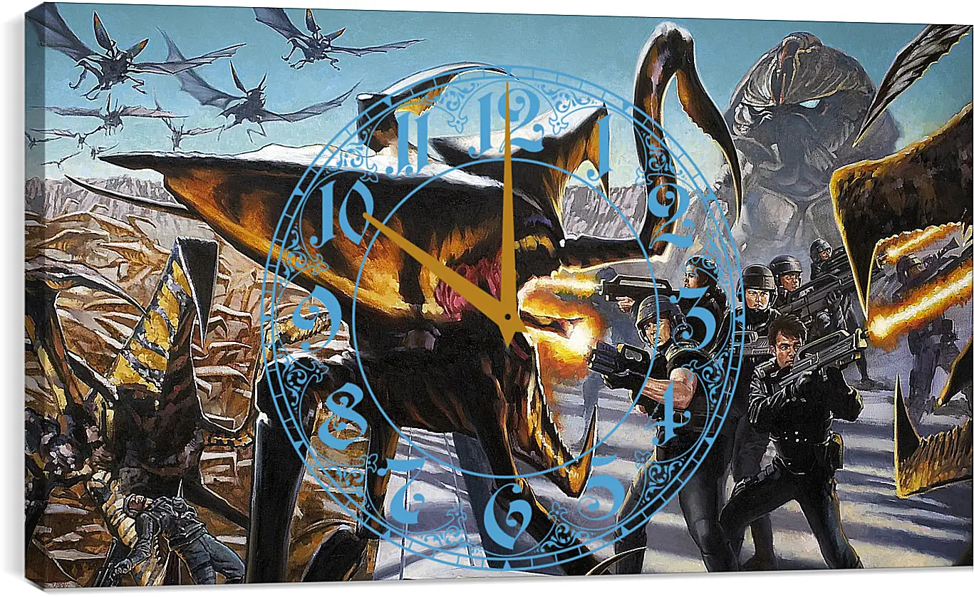 Часы картина - Starship Troopers Pinball
