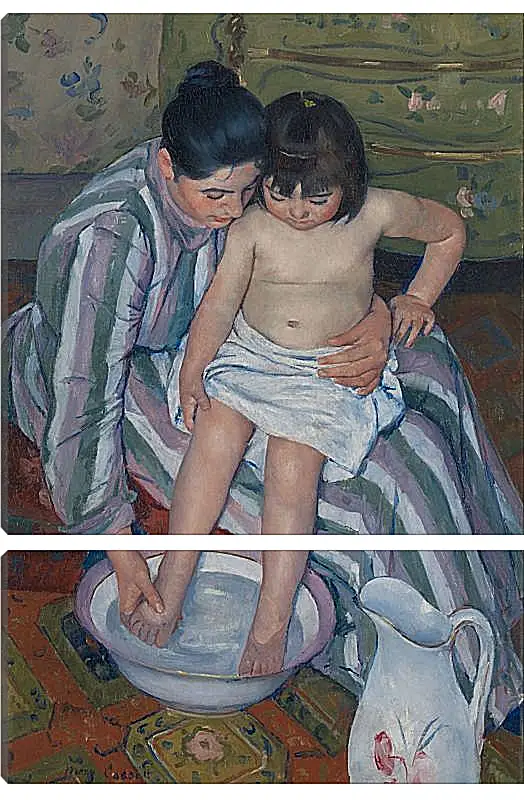 Модульная картина - Купание ребёнка. Кэссетт (Кассатт) Мэри Стивенсон