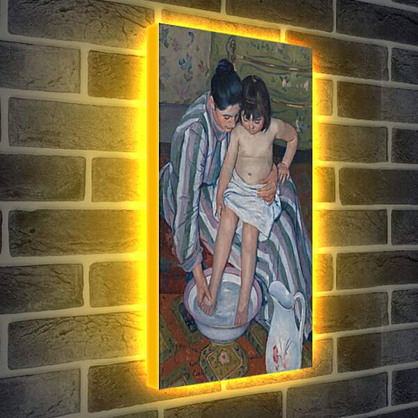 Лайтбокс световая панель - Купание ребёнка. Кэссетт (Кассатт) Мэри Стивенсон