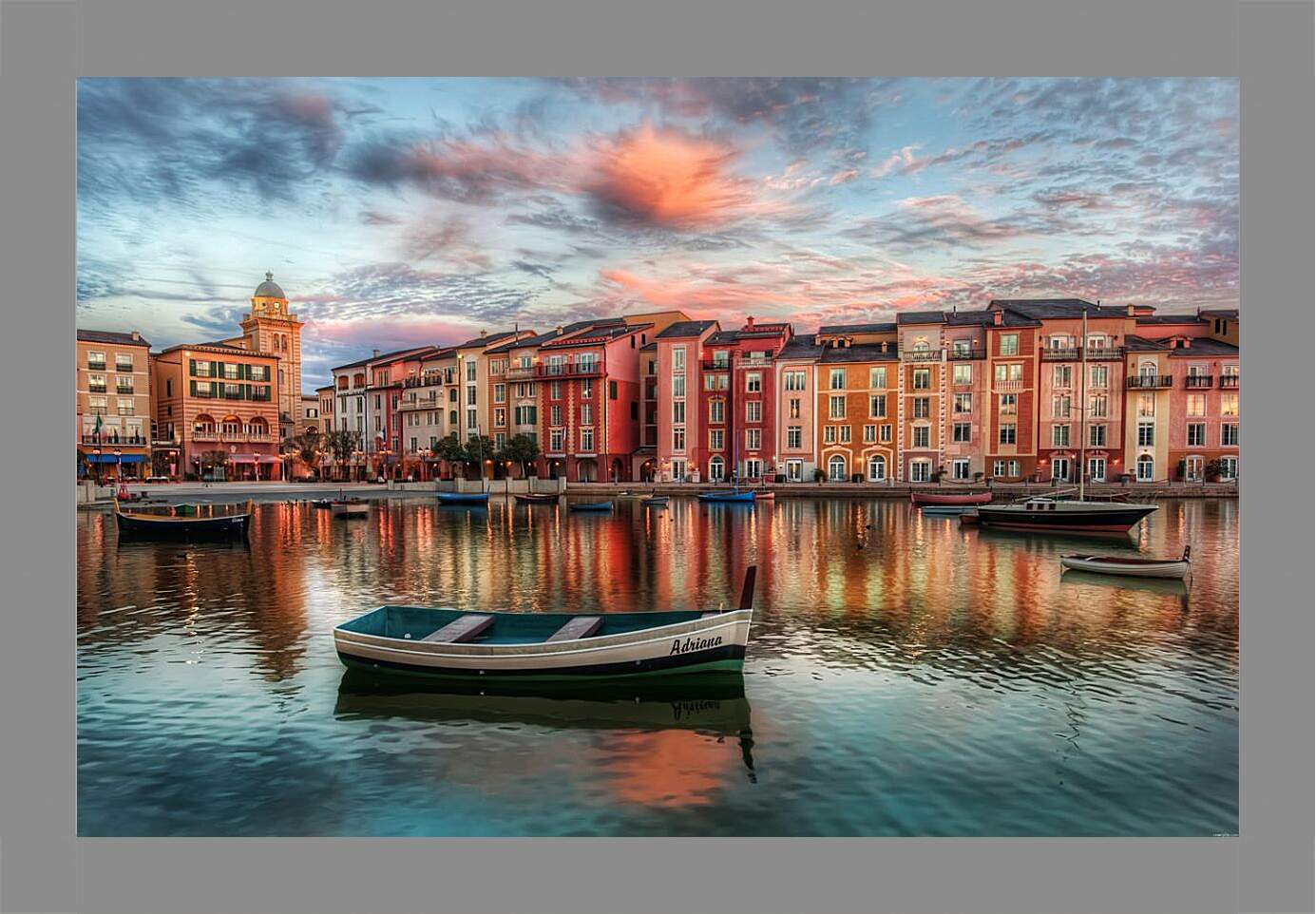Картина в раме - Вечер Венеции