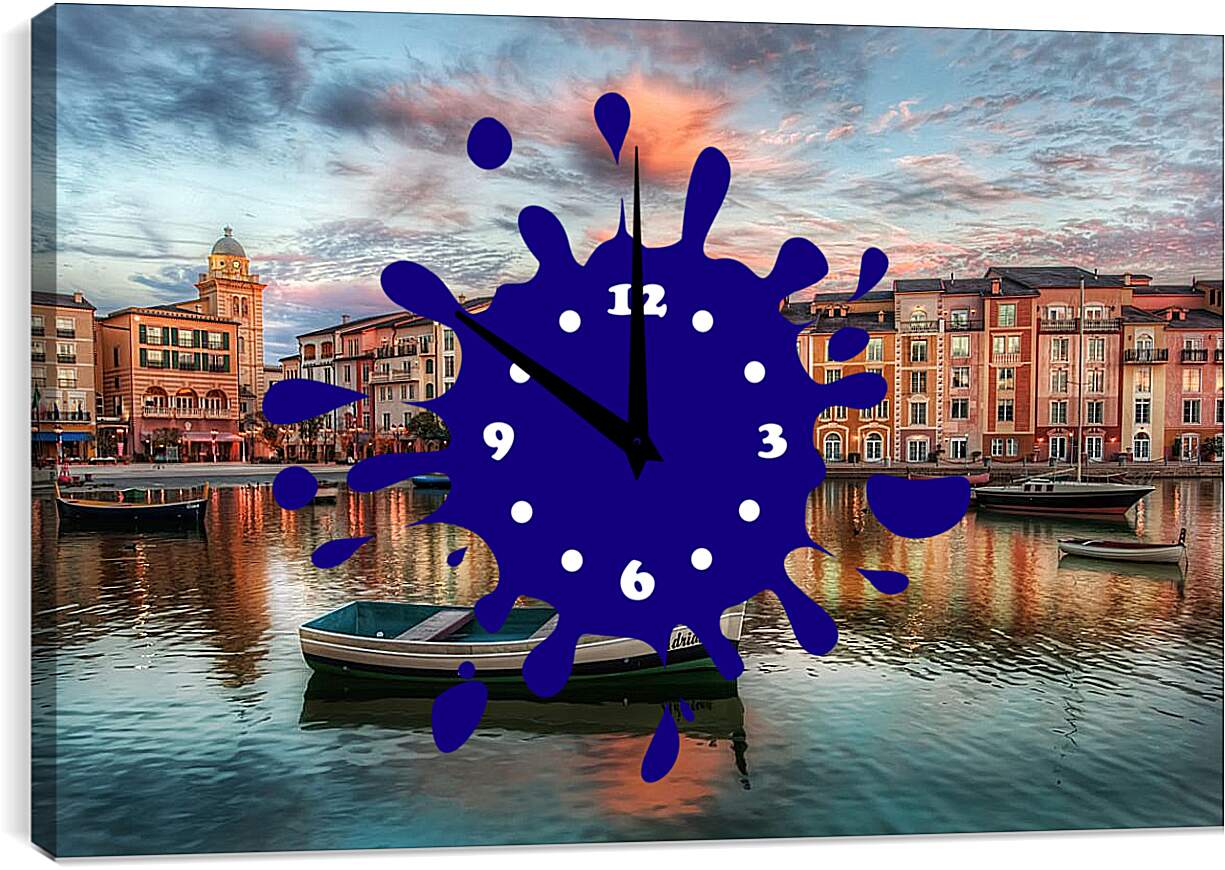 Часы картина - Вечер Венеции