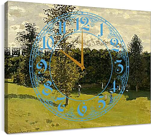 Часы картина - поездка в кантрисайд. Клод Моне