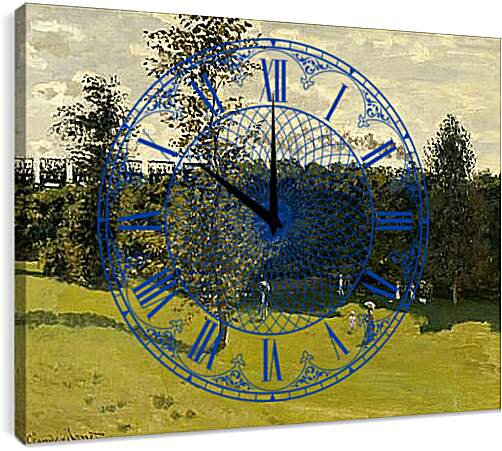 Часы картина - поездка в кантрисайд. Клод Моне