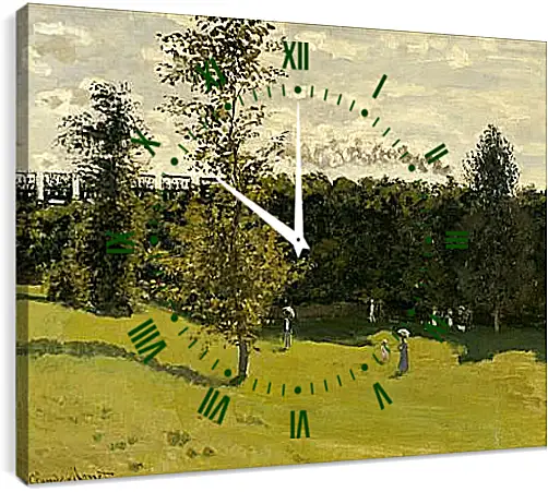 Часы картина - поездка в кантрисайд. Клод Моне