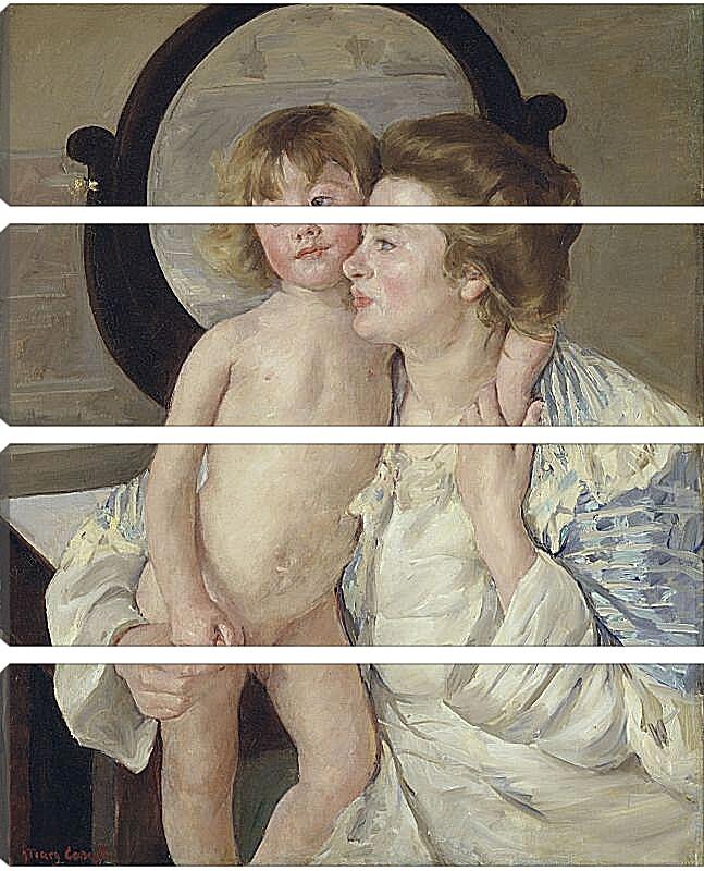 Модульная картина - Мать и дитя (Овальное зеркало). Кэссетт (Кассатт) Мэри Стивенсон
