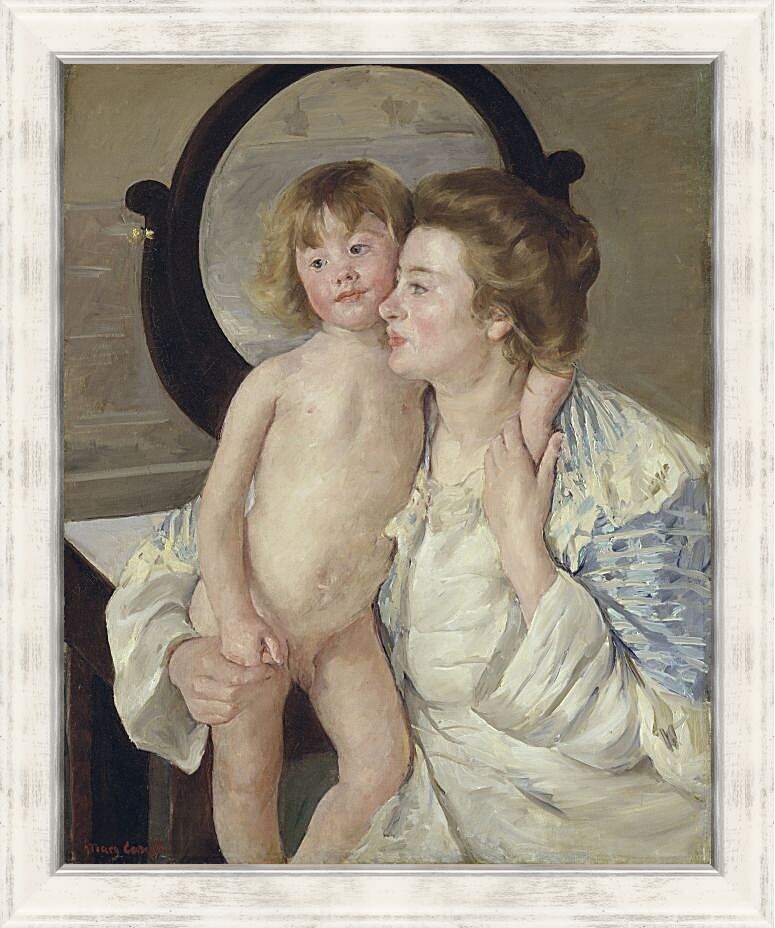 Картина в раме - Мать и дитя (Овальное зеркало). Кэссетт (Кассатт) Мэри Стивенсон