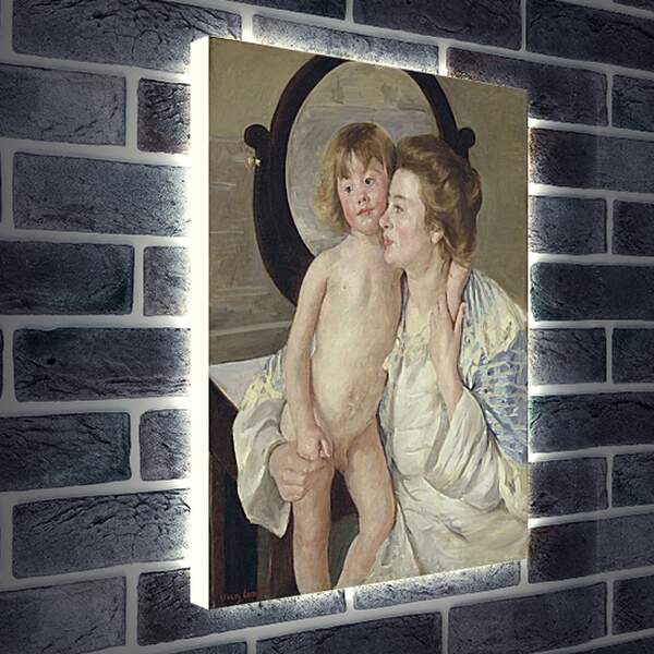 Лайтбокс световая панель - Мать и дитя (Овальное зеркало). Кэссетт (Кассатт) Мэри Стивенсон
