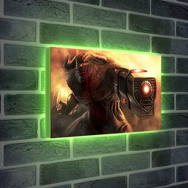 Лайтбокс световая панель - Doom 3
